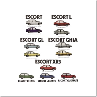 FORD ESCORT RANGE - 80s brochure Posters and Art